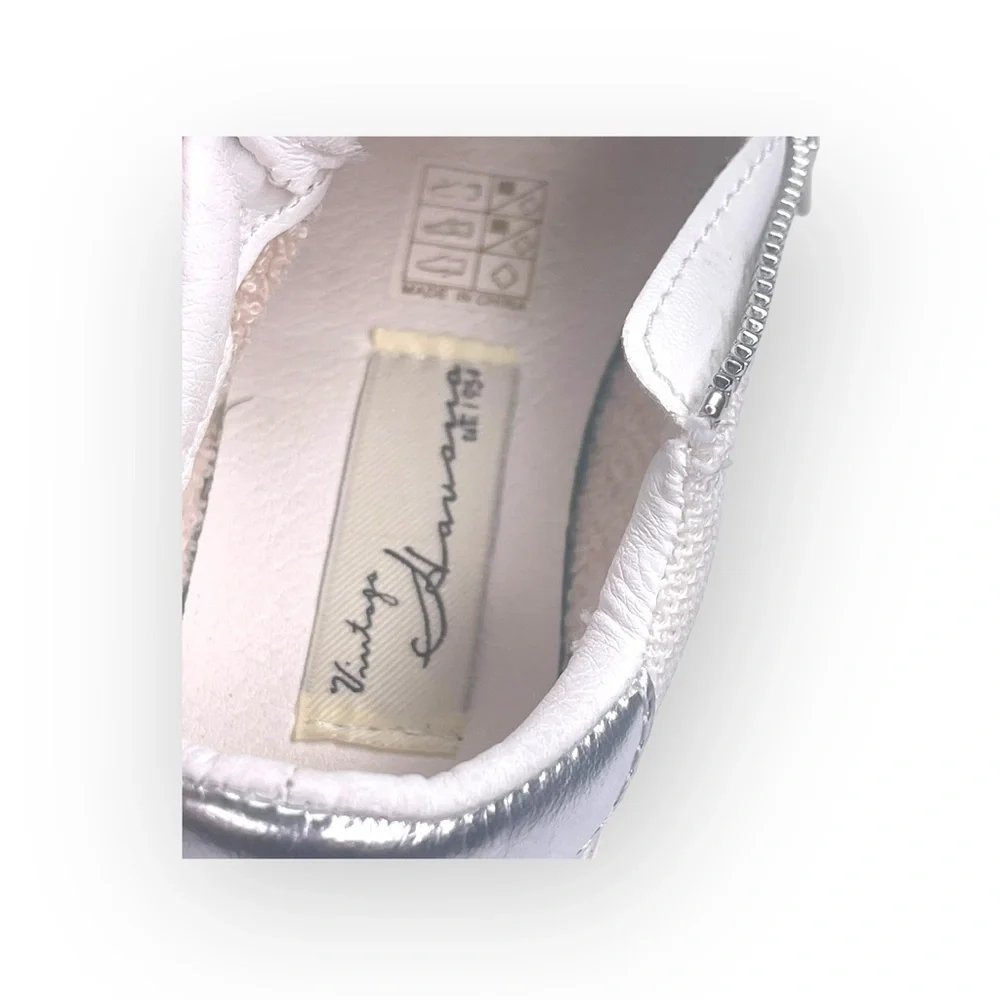 Vintage Havana 𖤐 Gita Star Sneakers 𖤐 Vegan Leather Silver Metallic Glitter 𖤐 12 - Picture 10 of 16